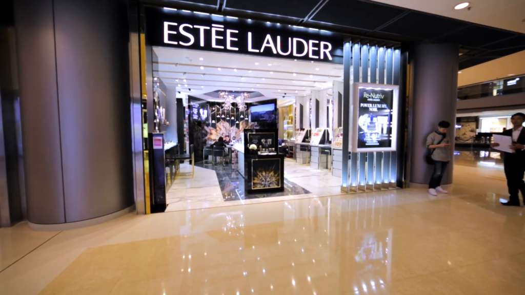Estée Lauder cosmetic shop in Komtar JBCC