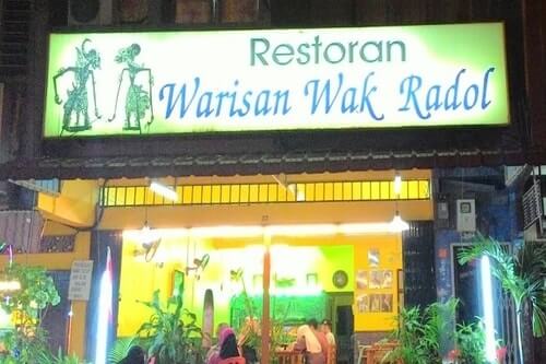 satay at Johor Bahru restaurant warisan wak radol