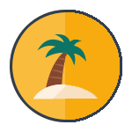 beach transparent icon