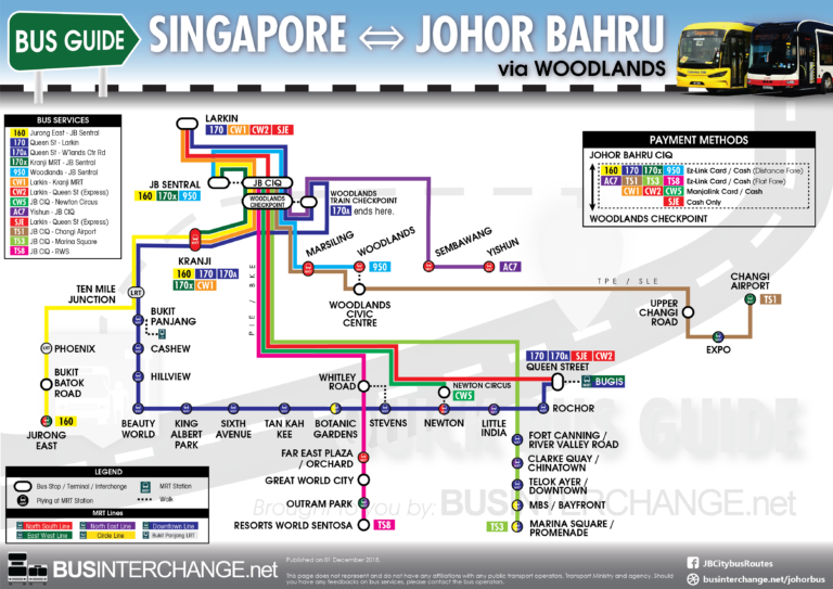 Bus Time table from singapore to jb city square